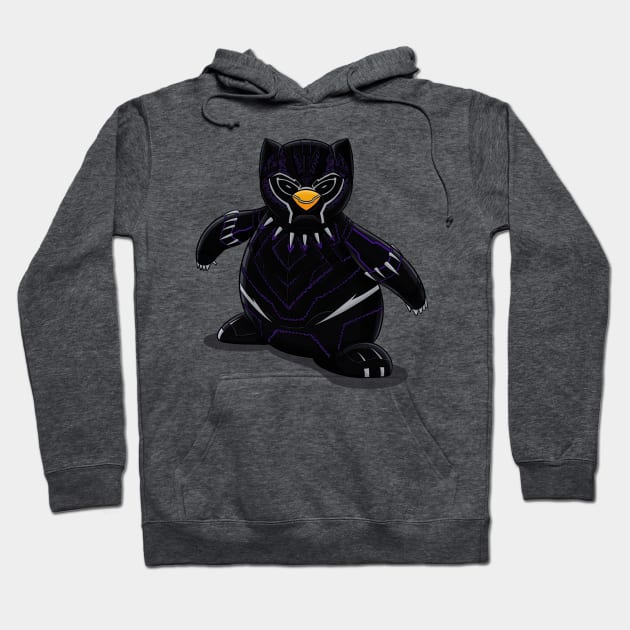 Black Panther Penguin Mashup Hoodie by Sketchbook ni Abi